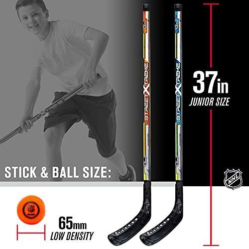 Hockey Set - 2 Street Hockey Sticks +1 Street Hockey Ball - MYRINGOS