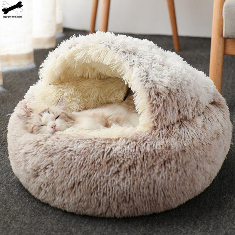 Cat Bed House Soft Plush - MYRINGOS