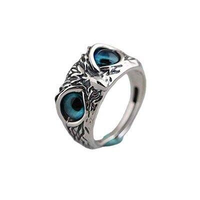 Blue Eye Owl Ring - MYRINGOS