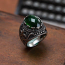Big Green CZ Stone Ring - MYRINGOS
