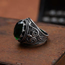 Big Green CZ Stone Ring - MYRINGOS