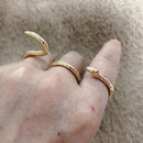 Women Dragon Snakes 3 Fingers Ring - MYRINGOS