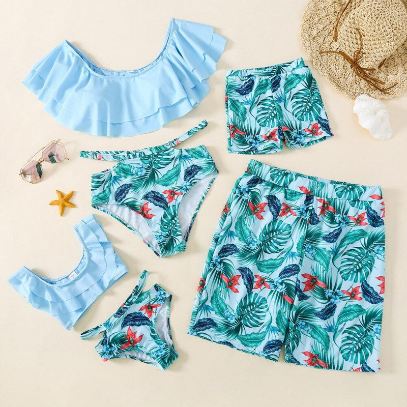 Summer Matching Swimsuits for Family - MYRINGOS